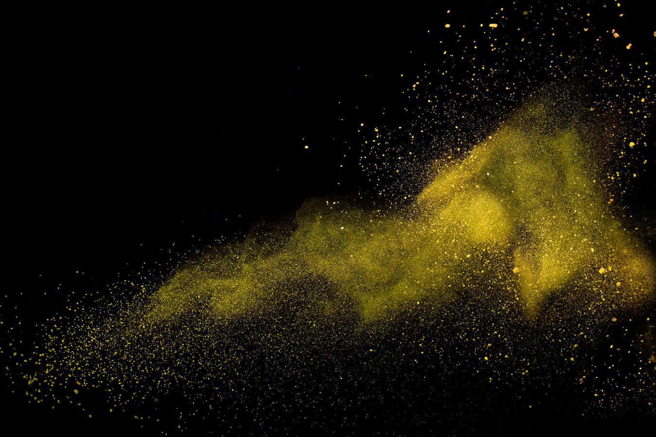 Creative photography showing yellow smoke